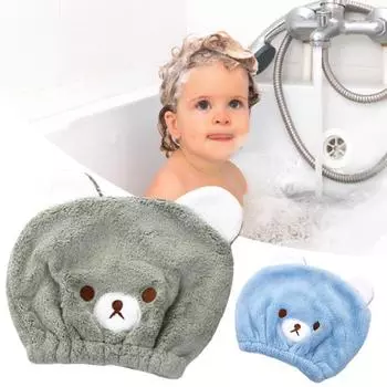 Современная шапка для сухих волос, устойчивая к морщинам, легко чистится, яркая, высокоэластичная, для мальчиков и девочек, полотенце для душа, товары для дома синий