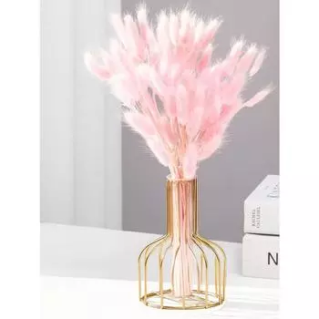 Современная скандинавская железная ваза, идеально подходящая для сухоцветов, стильный декор черного или золотого цвета