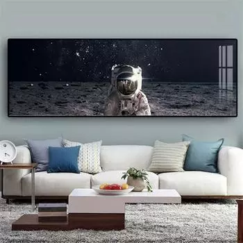 Современная Солнечная система, планета, холст, картина, настенная живопись, планета, картина, космический астронавт, плакат и принты для гостиной, декор детской комнаты, без рамки 20*40cm