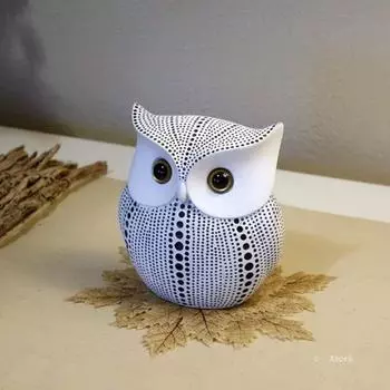 Современная стильная художественная фигурка Lucky Owl из смолы -(Упаковка из 1 шт., Белый)