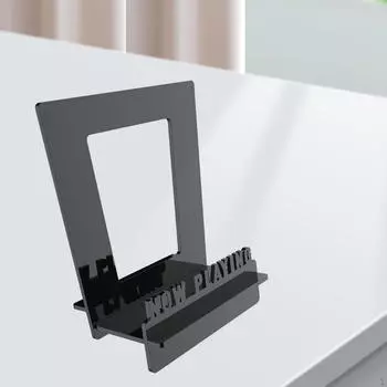 Современная стойка для демонстрации виниловых пластинок для организации музыкальной коллекции чёрный