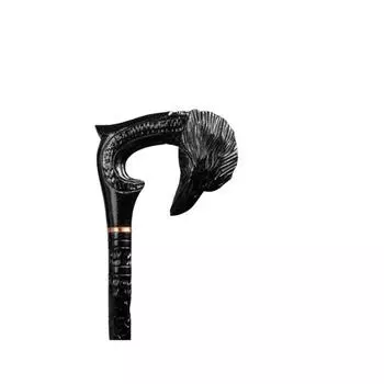 Современная сумасшедшая деревянная трость для ходьбы с изображением ворона для мужчин и женщин