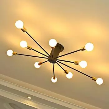 Современная светодиодная люстра, потолочный светильник, подходящий для спальни, подвесной светильник, гостиная, черное золото, потолочное освещение, украшение Bulb not include