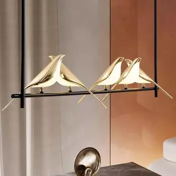 Современная светодиодная подвесная лампа в виде птицы-сороки, прикроватный светильник для гостиной, новинка, вращающееся настенное бра для спальни, фойе, освещение warm light