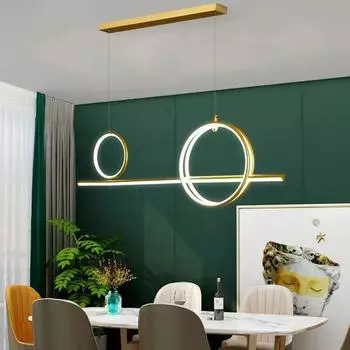 Современная светодиодная потолочная люстра для гостиной, столовой, кухни, бара, спальни, подвесной светильник для украшения дома, внутренний светильник Warm white(no RC)