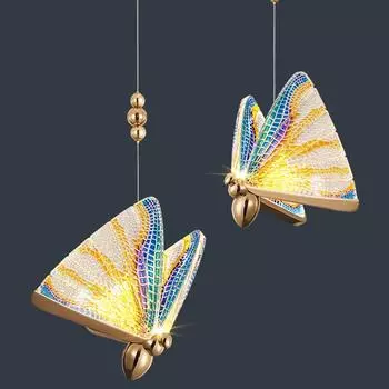 Современная светодиодная потолочная люстра, лампа для гостиной, спальни, прикроватная лампа, подвесной светильник в виде бабочки, домашний декор, подвесной светильник White light