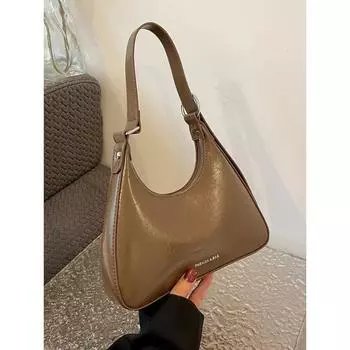 Современная текстурированная женская сумка через плечо с подмышкой, модная серебристая сумка в виде полумесяца, маленькая женская повседневная сумка через подмышку