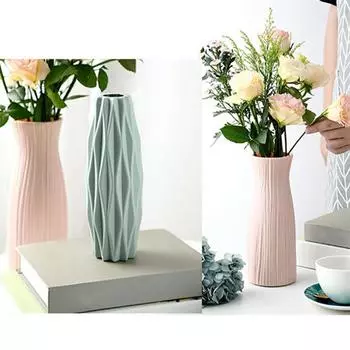 Современная ваза Пластиковая ваза Цветочная корзина Цветочный горшок Скандинавский богемный стиль Домашний декор Орнамент Цветочная композиция
