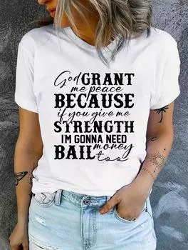 Современная женская белая повседневная футболка с 6 индивидуальными принтами, круглым вырезом, короткими рукавами S