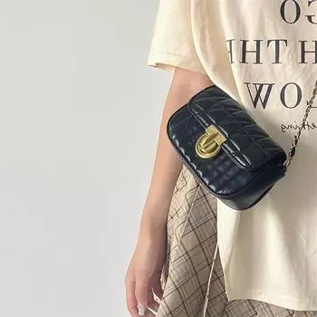 Современная женская сумка через плечо, новинка в ромбовидной решетке, женская сумка через плечо из искусственной кожи, роскошные мини-сумки на цепочке с клапаном