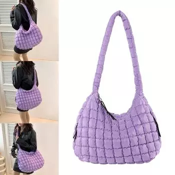 Современная женская сумка с узором «облако», большая вместительная сумка на плечо, плиссированная сумка через плечо розовый