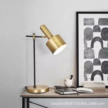 Современная золотая креативная настольная лампа в стиле ар-деко, стеклянная настольная лампа для кабинета/тумбочки, освещение E27, молочный круглый абажур, стол ZM109