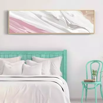 Современное абстрактное искусство, картина розового, серого цвета, картина маслом, постеры и принты, настенные художественные картины на холсте для гостиной, украшения дома 20cm40cm No Frame