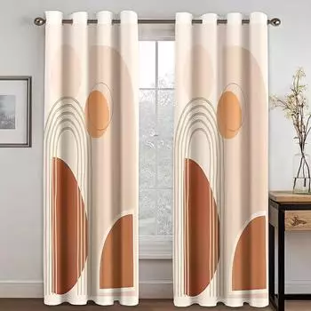 Современное искусство, абстрактный простой рисунок, занавески на окна для гостиной, детской спальни, ванной комнаты, шкафа, кухонной двери, домашний декор, 2 шт. W50 X H130(CM)X2&Hook