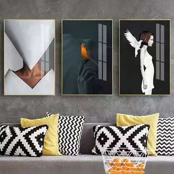 Современное искусство для женщин, фотографии тела, картина на холсте, настенное искусство, животные, птицы, голуби, постеры, принты, декор для офиса и гостиной 21cm30cm NoFrame