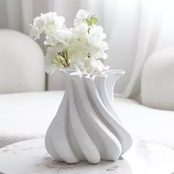 Современное искусство геометрические абстрактные витые полосатые вазы для цветов украшения модель комнаты продажи офис дома мягкие украшения