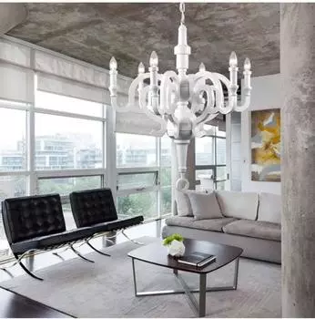 Современное искусство Подвесные светильники из древесно-пластикового композита Подвесные лампы Столовая Ресторан Ретро-светильники Домашний светильник