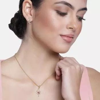 Современное колье с американским рубином, покрытым золотом и серебром, с бриллиантами в волнах