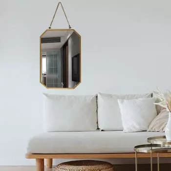 Современное металлическое настенное зеркало для современного домашнего декора 18cmx27cm_Square