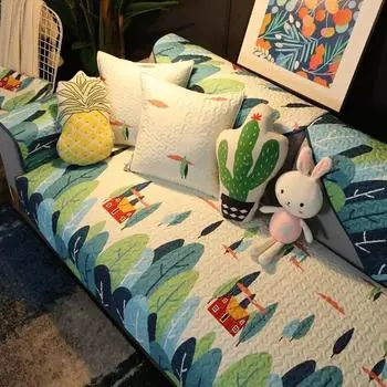 Современное милое хлопковое полотенце для дивана, удобное нескользящее полотенце для дивана, универсальное несколько вариантов украшения гостиной 70x70cm 1pcs