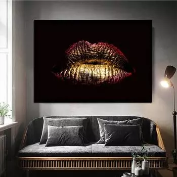Современное настенное искусство, сексуальные губы, холст, картина, настенные художественные плакаты и принты, настенные картины для гостиной, дома, стены Cuadros 20x30cm