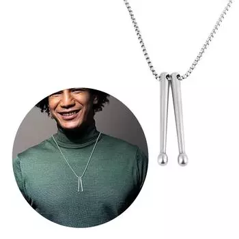 Современное ожерелье с голенью, цепочка на ключицу, изящный серебряный кулон, цепочка на ключицу, уникальное ожерелье с голенью для музыкантов серебряный