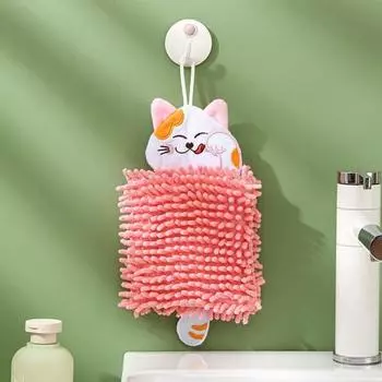 Современное подвесное мягкое полотенце для рук, стильная мочалка для ванной комнаты оранжевый