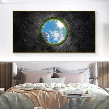 Современное поле для гольфа, холст, картина, настенное искусство, пейзаж, взгляд на небо, постеры и принты для гостиной, домашний декор, Куадрос 20cm40cm NoFrame