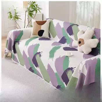 Современное простое полотенце для дивана в стиле Ins, ткань с полным покрытием, универсальное нескользящее полотенце для четырех сезонов, пылезащитное одеяло для кемпинга, пикника и гостиной 130*180cm