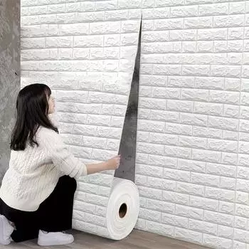 Современное украшение дома 3D ПВХ настенные наклейки бумажные кирпичные каменные обои DIY деревенский эффект самоклеящиеся домашний декор