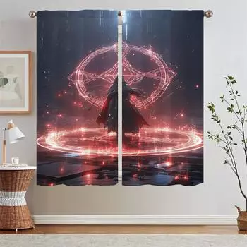 Современное украшение дома Дьявол движет вселенную Роскошные шторы для гостиной на распродаже Розовые шторы Салон 2 шт. Шторы W50xH70cmx2pcs-CL