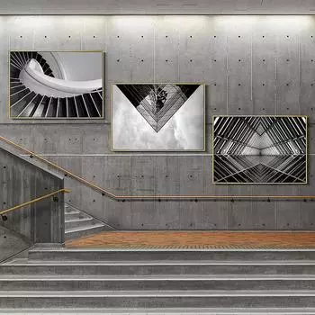 Современное здание, черно-белый художественный постер, космическое искусство, холст, картина для гостиной, настенное искусство, декоративные картины, домашний декор 21cm30cm NoFrame