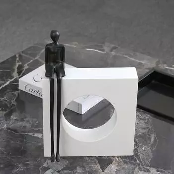 Современные абстрактные геометрические квадратные кольца украшения офис продаж модель комнаты абстрактное искусство сидящая фигура украшения