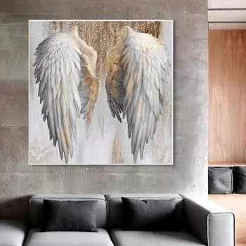Современные абстрактные крылья ангела, холст, картины, постеры и принты, настенные художественные картины для гостиной, украшения стен дома, Cuadros 20X20cm Unframed