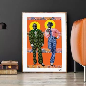 Современные африканские черные люди художественные постеры и принты холст картины женщина девушка настенные картины для гостиной украшения дома 21*30cm