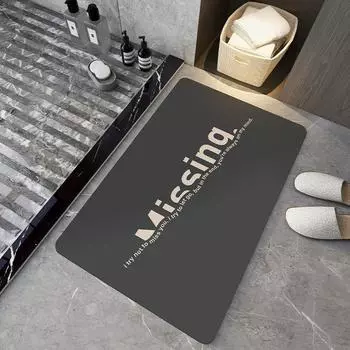 Современные быстросохнущие коврики для ванной из диатомовой грязи, простые нескользящие впитывающие коврики для ванной, напольные коврики для унитаза, легкоочищаемые 40x60cm 16x23inch
