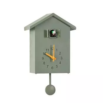 Современные часы с кукушкой, подвесные часы с птицей, украшение, будильники, настенные часы для детей, спальни, кухни, офиса, домашний декор оранжевый