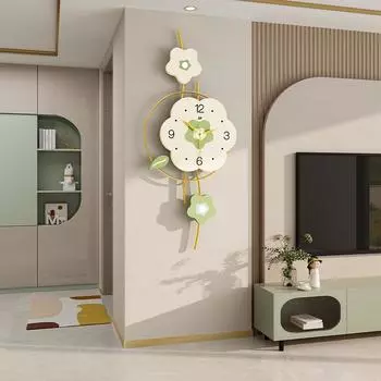 Современные часы в кремовом стиле для гостиной, простые, индивидуальные, креативные настенные часы для входа в ресторан, декоративные настенные часы для дома JT234870X30CM