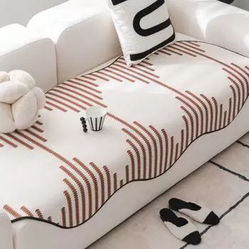 Современные чехлы для диванов из синели с необычной формой, плюшевый секционный диван, нескользящий чехол для дивана, мебель, защитная подушка, ковер, коврик для ванной 90x90cm