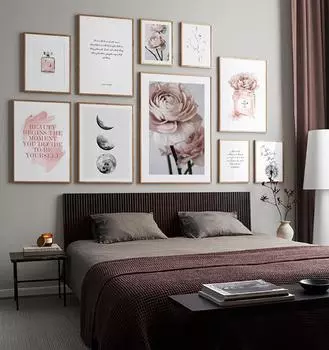 Современные цветы Картины Главная Настенные рисунки Печать и постеры Цитаты Растительная мода Холст Картина для украшения гостиной A4 21x30cm No Frame