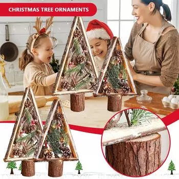 Современные, деревянные, елочные украшения, праздничные украшения, витрины для дома One Size