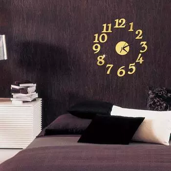 Современные DIY аналоговые 3D зеркальные настенные часы-наклейка с большими цифрами для домашнего декора