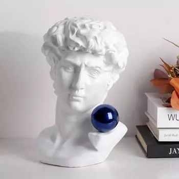 Современные европейские скульптуры персонажей, украшения, голова Дэвида, модель, комната, гостиная, небольшие настольные украшения