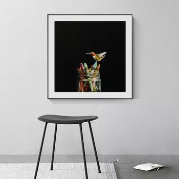 Современные готические животные, холст, живопись, постеры и принты, уникальные настенные художественные картины для домашнего декора для гостиной, спальни 21cm30cm NoFrame