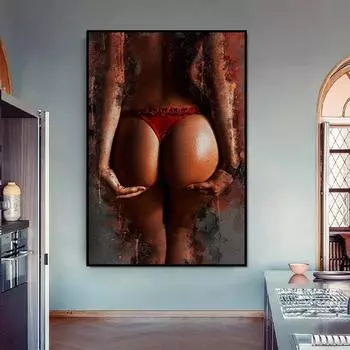 Современные граффити абстрактные сексуальные женщины холст картины настенные картины принты для спальни декор постер куадрос куадрос подарок 20x30cm