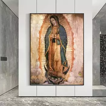 Современные Guadalupe Lady холст картины постеры и принты Quadros настенные художественные картины для гостиной украшения дома Cuadros 21x30 No Frame
