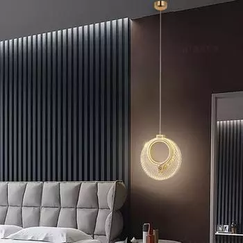 Современные хрустальные светодиодные подвесные светильники, внутреннее освещение для домашнего декора, светодиодные светильники для гостиной, спальни, прикроватная подвесная лампа 1 Headlight