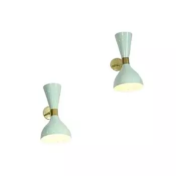 Современные итальянские латунные бра середины века Smirnova Pair Wall Fixture Lamps
