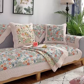 Современные коврики для дивана из жаккарда в деревенском стиле, удобные, мягкие, нескользящие, дышащие, диванные полотенца, универсальные, для украшения гостиной, подушки для сидений 70x70