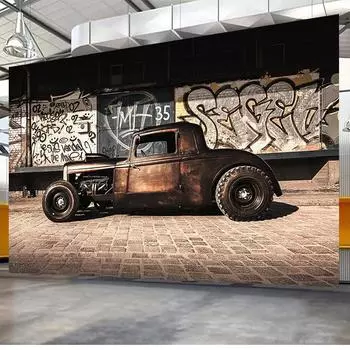 Современные креативные винтажные классические обои с изображением автомобилей для детской комнаты, гостиной, домашнего декора, индивидуальный размер, 3D нетканые обои 300cm (W) x 200cm (H)